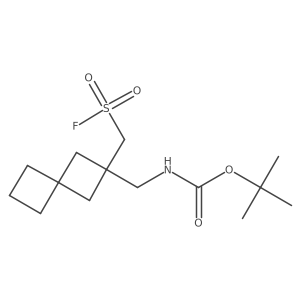 tert-butyl N-({2-[(fluorosulfonyl)methyl]spiro[3.3]heptan-2-yl}methyl)carbamate结构式