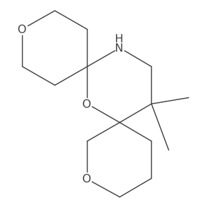 16,16-Dimethyl-2,7,11-trioxa-14-azadispiro[5.1.5^{8}.3^{6}]hexadecane结构式