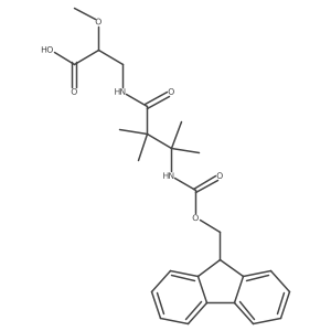 3-[3-({[(9H-fluoren-9-yl)methoxy]carbonyl}amino)-2,2,3-trimethylbutanamido]-2-methoxypropanoic acid Structure