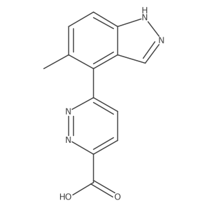 6-(5-methyl-1H-indazol-4-yl)pyridazine-3-carboxylic acid结构式