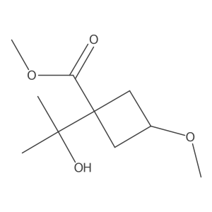 Methyl 1-(2-hydroxypropan-2-yl)-3-methoxycyclobutane-1-carboxylate结构式