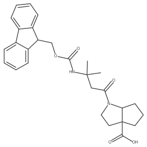 1-[3-({[(9H-fluoren-9-yl)methoxy]carbonyl}amino)-3-methylbutanoyl]-octahydrocyclopenta[b]pyrrole-3a-carboxylic acid Structure