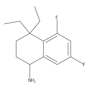 4,4-Diethyl-5,7-difluoro-1,2,3,4-tetrahydronaphthalen-1-amine结构式