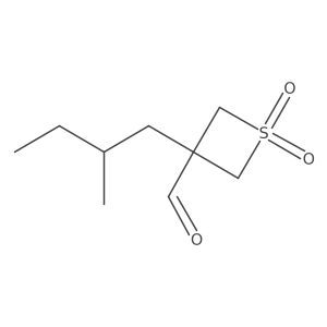 3-(2-Methylbutyl)-1,1-dioxo-1lambda6-thietane-3-carbaldehyde Structure