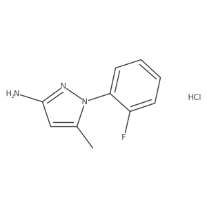 1-(2-Fluorophenyl)-5-methyl-1H-pyrazol-3-amine hydrochloride结构式