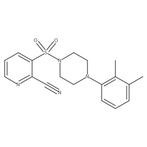 3-{[4-(2,3-Dimethylphenyl)piperazin-1-yl]sulfonyl}pyridine-2-carbonitrile结构式