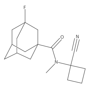 N-(1-Cyanocyclobutyl)-3-fluoro-N-methyladamantane-1-carboxamide结构式