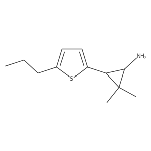 rac-(1R,3S)-2,2-dimethyl-3-(5-propylthiophen-2-yl)cyclopropan-1-amine Structure