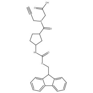 rac-2-{1-[(1R,3S)-3-({[(9H-fluoren-9-yl)methoxy]carbonyl}amino)cyclopentyl]-N-(prop-2-yn-1-yl)formamido}acetic acid Structure