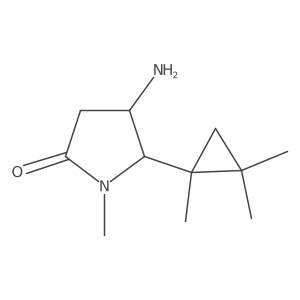 (4S,5R)-4-amino-1-methyl-5-(1,2,2-trimethylcyclopropyl)pyrrolidin-2-one结构式