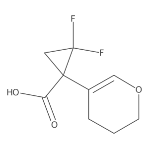1-(3,4-dihydro-2H-pyran-5-yl)-2,2-difluorocyclopropane-1-carboxylic acid Structure