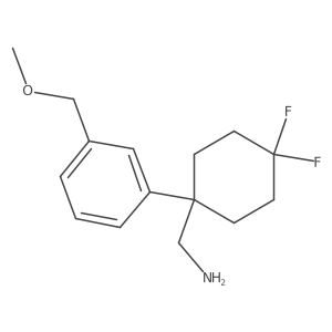 {4,4-Difluoro-1-[3-(methoxymethyl)phenyl]cyclohexyl}methanamine结构式