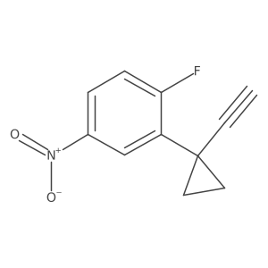 2-(1-Ethynylcyclopropyl)-1-fluoro-4-nitrobenzene结构式