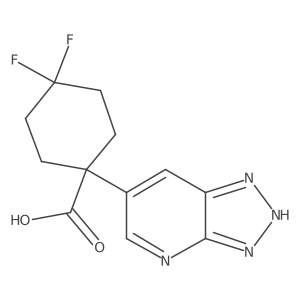 4,4-difluoro-1-{3H-[1,2,3]triazolo[4,5-b]pyridin-6-yl}cyclohexane-1-carboxylic acid结构式