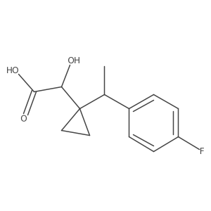 2-{1-[1-(4-Fluorophenyl)ethyl]cyclopropyl}-2-hydroxyacetic acid结构式