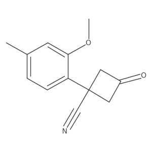 1-(2-Methoxy-4-methylphenyl)-3-oxocyclobutane-1-carbonitrile结构式