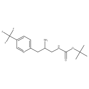 tert-butyl N-{2-amino-3-[5-(trifluoromethyl)pyridin-2-yl]propyl}carbamate结构式