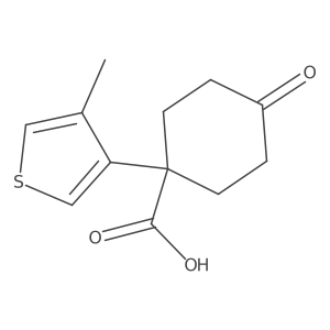 1-(4-Methylthiophen-3-yl)-4-oxocyclohexane-1-carboxylic acid Structure