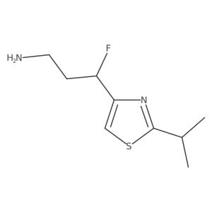 3-Fluoro-3-[2-(propan-2-yl)-1,3-thiazol-4-yl]propan-1-amine Structure
