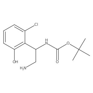 tert-butyl N-[2-amino-1-(2-chloro-6-hydroxyphenyl)ethyl]carbamate结构式