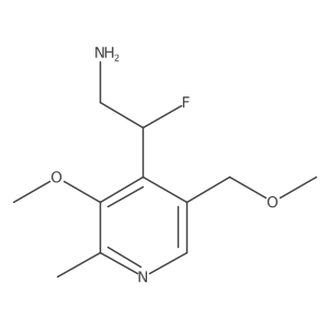 2-Fluoro-2-[3-methoxy-5-(methoxymethyl)-2-methylpyridin-4-yl]ethan-1-amine Structure