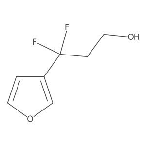 3,3-Difluoro-3-(furan-3-yl)propan-1-ol结构式