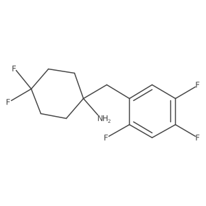 4,4-Difluoro-1-[(2,4,5-trifluorophenyl)methyl]cyclohexan-1-amine Structure