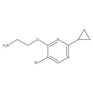 2-[(5-Bromo-2-cyclopropylpyrimidin-4-yl)oxy]ethan-1-amine结构式