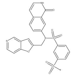 3-[Furo[3,2-c]pyridin-2-ylmethyl-(1-oxo-2H-isoquinolin-7-yl)sulfamoyl]benzenesulfonyl fluoride结构式