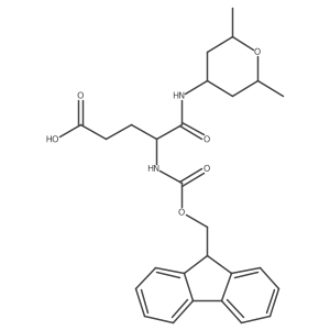 4-{[(2R,6S)-2,6-dimethyloxan-4-yl]carbamoyl}-4-({[(9H-fluoren-9-yl)methoxy]carbonyl}amino)butanoic acid结构式