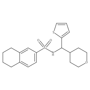 N-[(oxan-4-yl)(thiophen-2-yl)methyl]-5,6,7,8-tetrahydronaphthalene-2-sulfonamide结构式