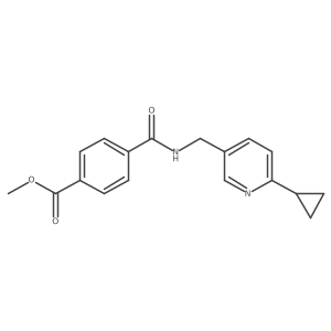 Methyl 4-(((6-cyclopropylpyridin-3-yl)methyl)carbamoyl)benzoate Structure