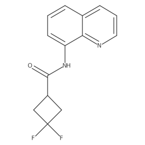 3,3-difluoro-N-(quinolin-8-yl)cyclobutane-1-carboxamide结构式