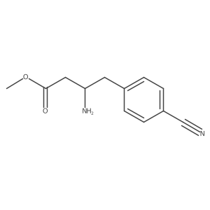 methyl (3S)-3-amino-4-(4-cyanophenyl)butanoate结构式