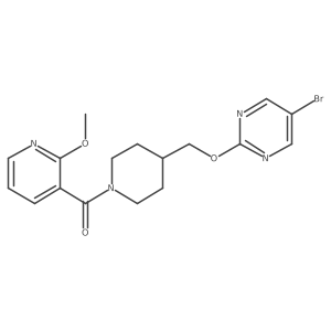 5-Bromo-2-{[1-(2-methoxypyridine-3-carbonyl)piperidin-4-yl]methoxy}pyrimidine结构式