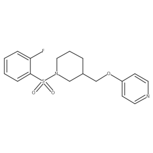 4-{[1-(2-Fluorobenzenesulfonyl)piperidin-3-yl]methoxy}pyridine结构式