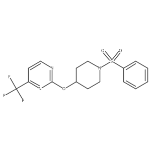 2-{[1-(Benzenesulfonyl)piperidin-4-yl]oxy}-4-(trifluoromethyl)pyrimidine结构式