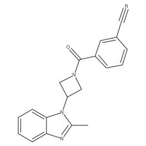 3-[3-(2-methyl-1H-1,3-benzodiazol-1-yl)azetidine-1-carbonyl]benzonitrile Structure