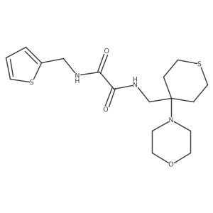 N'-{[4-(morpholin-4-yl)thian-4-yl]methyl}-N-[(thiophen-2-yl)methyl]ethanediamide Structure