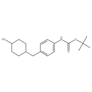 tert-butyl N-{4-[(4-hydroxypiperidin-1-yl)methyl]phenyl}carbamate Structure