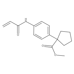 Methyl 1-[4-(prop-2-enamido)phenyl]cyclopentane-1-carboxylate结构式