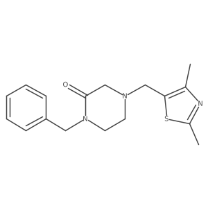 1-Benzyl-4-[(2,4-dimethyl-1,3-thiazol-5-yl)methyl]piperazin-2-one Structure