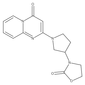 3-(1-{4-oxo-4H-pyrido[1,2-a]pyrimidin-2-yl}pyrrolidin-3-yl)-1,3-oxazolidin-2-one结构式