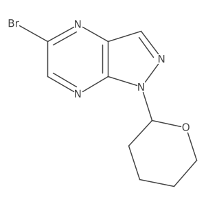 5-bromo-1-(tetrahydro-2H-pyran-2-yl)-1H-Pyrazolo[3,4-b]pyrazine结构式