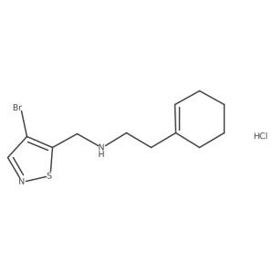 [(4-Bromo-1,2-thiazol-5-yl)methyl][2-(cyclohex-1-en-1-yl)ethyl]amine hydrochloride Structure