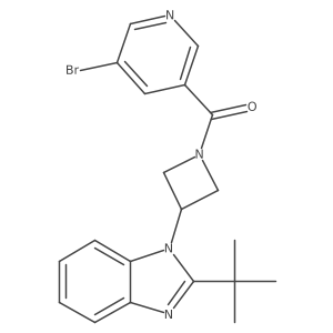 1-[1-(5-bromopyridine-3-carbonyl)azetidin-3-yl]-2-tert-butyl-1H-1,3-benzodiazole Structure