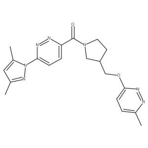3-(3,5-dimethyl-1H-pyrazol-1-yl)-6-(3-{[(6-methylpyridazin-3-yl)oxy]methyl}pyrrolidine-1-carbonyl)pyridazine Structure