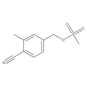 2-Methyl-4-[[(methylsulfonyl)oxy]methyl]benzonitrile Structure