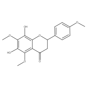 6,8-Dihydroxy-5,7-dimethoxy-2-(4-methoxyphenyl)-2,3-dihydrochromen-4-one Structure