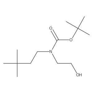 tert-butyl N-(3,3-dimethylbutyl)-N-(2-hydroxyethyl)carbamate结构式